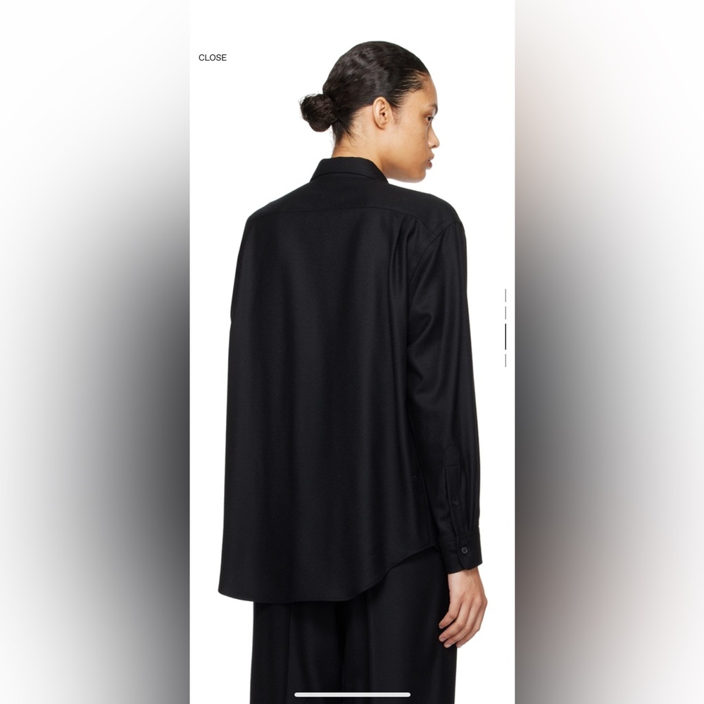 Auralee Wool Black Shirt - Picture 6 of 11